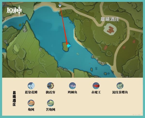 原神钓鱼地点分布图3.36