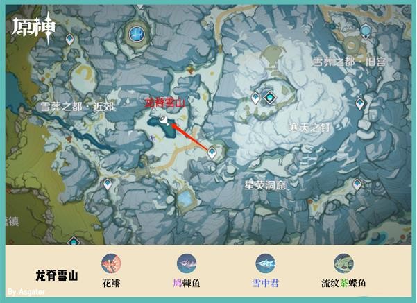 原神钓鱼地点分布图3.34